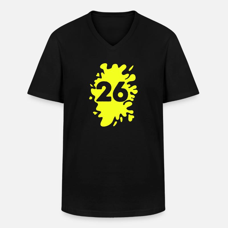 Klecks 26 - Männer-T-Shirt mit V-Ausschnitt - Schwarz