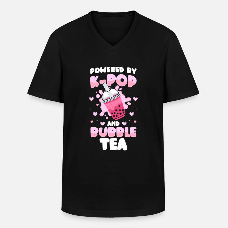 Bubble Tea Sirop mignon Tapioca - T-shirt col V Homme - noir