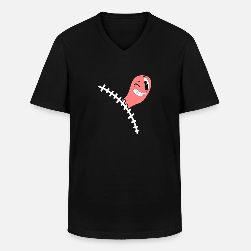 Blinddarm Operation Blinddarmentzündung - Männer-T-Shirt mit V-Ausschnitt - Schwarz