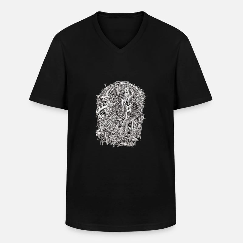 Weirdhead von Brian Benson - Männer-T-Shirt mit V-Ausschnitt - Schwarz