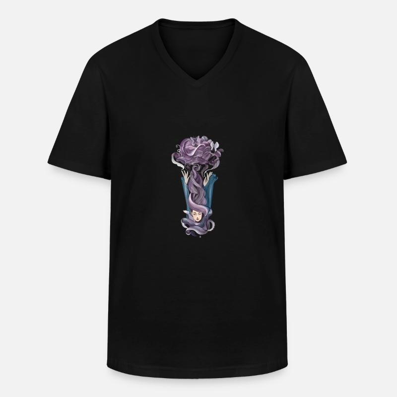 Mindpower - Männer-T-Shirt mit V-Ausschnitt - Schwarz