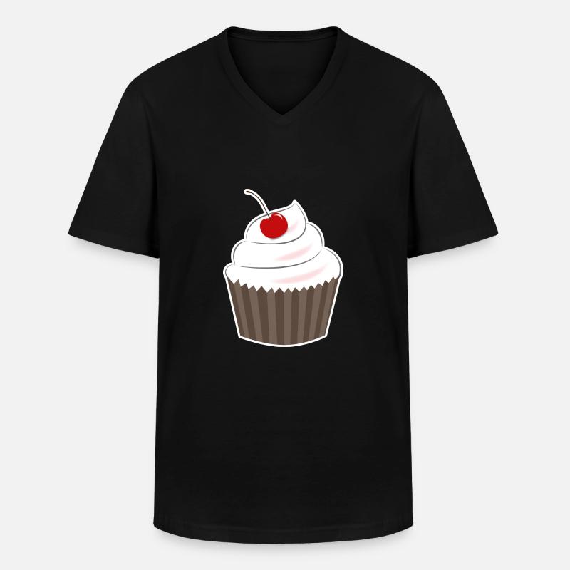 muffin - Männer-T-Shirt mit V-Ausschnitt - Schwarz