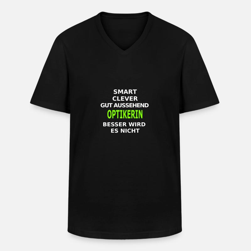 optikerin - Männer-T-Shirt mit V-Ausschnitt - Schwarz
