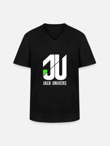 Jack Univers - Men's V-Neck T-Shirt - black