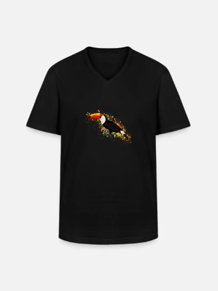 Toucan Bird Bird Lover Birdwatcher - Men's V-Neck T-Shirt - black