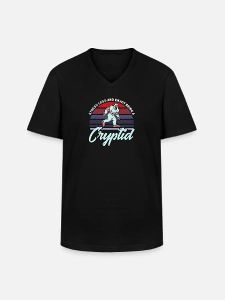 Cryptozoology Kryptoide Monster Nerd Gift - Men's V-Neck T-Shirt - black