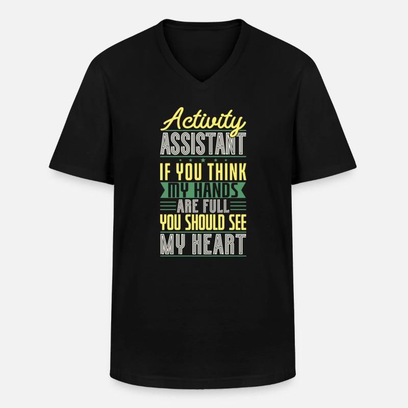 Activity Assistant Appreciation - Männer-T-Shirt mit V-Ausschnitt - Schwarz