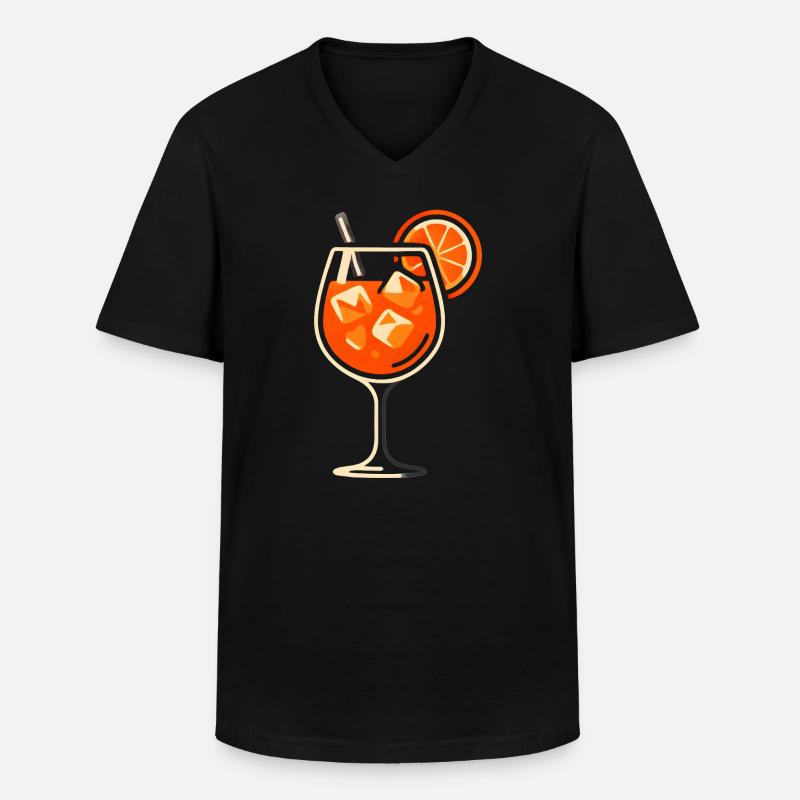 Party Spritz Glas Geschenkidee - Männer-T-Shirt mit V-Ausschnitt - Schwarz