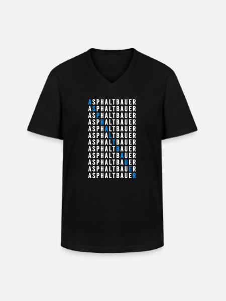 Asphaltbauer - Männer-T-Shirt mit V-Ausschnitt - Schwarz