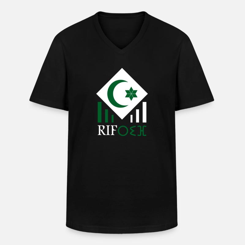 RIF - Männer-T-Shirt mit V-Ausschnitt - Schwarz