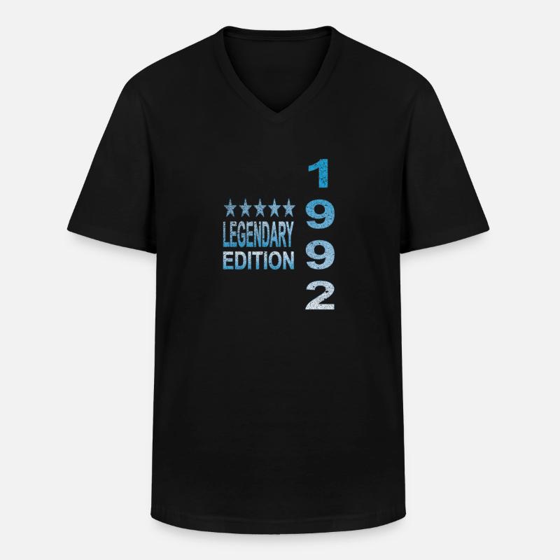 Legendary 1992 Edition - Männer-T-Shirt mit V-Ausschnitt - Schwarz