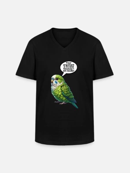 Parrotlet Bird Green Parrotlet - Men's V-Neck T-Shirt - black