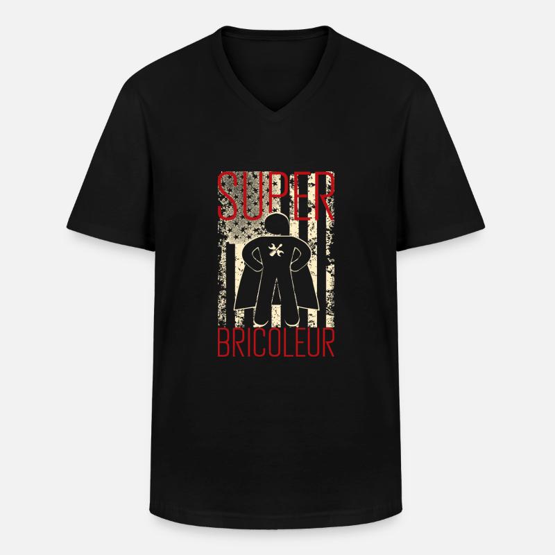 Super Handwerker - Männer-T-Shirt mit V-Ausschnitt - Schwarz