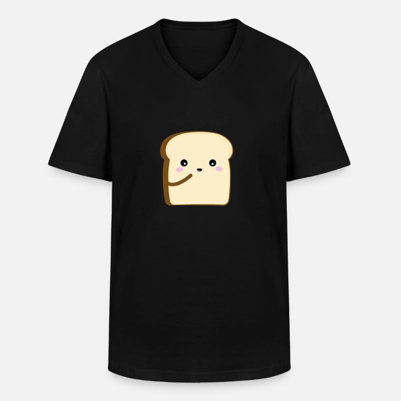 brot - Männer-T-Shirt mit V-Ausschnitt - Schwarz
