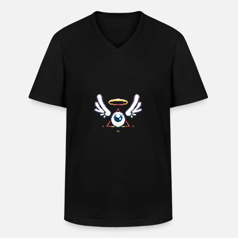 Augapfel - Männer-T-Shirt mit V-Ausschnitt - Schwarz