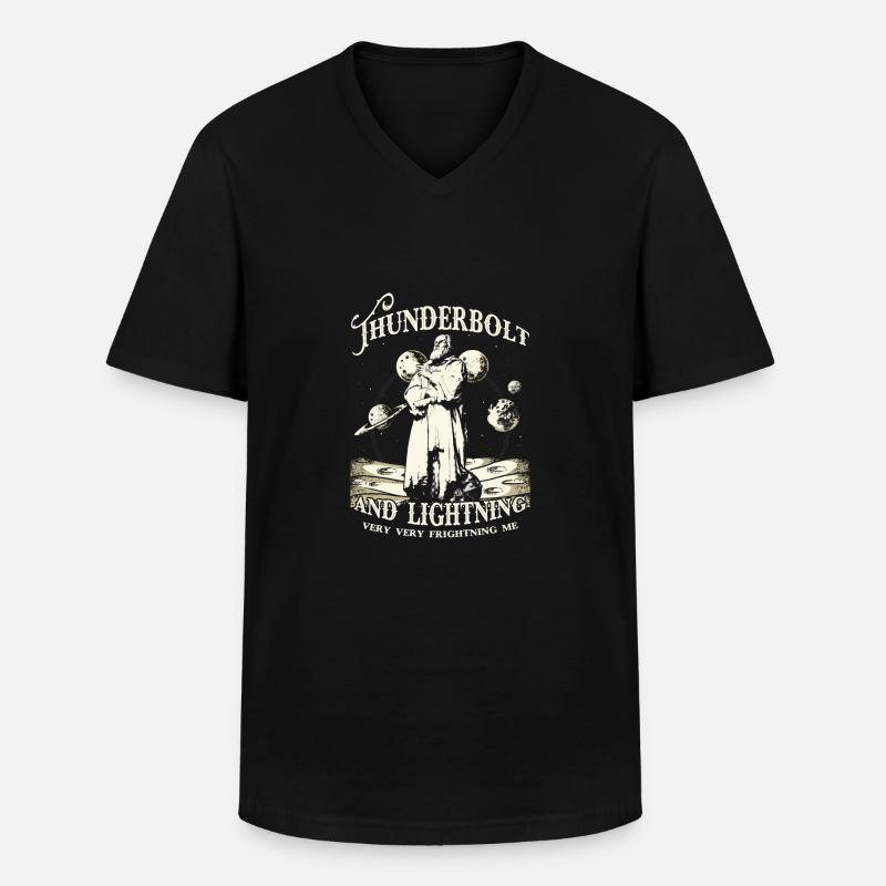 Thunderbolt and Lightning - Männer-T-Shirt mit V-Ausschnitt - Schwarz