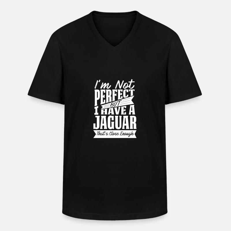 PERFEKT MIT JAGUAR W. - Männer-T-Shirt mit V-Ausschnitt - Schwarz