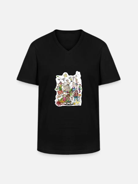 Mangfoldighed Klemmkleil Cover 2022 - Klassisk herre T-shirt med V-udskæring - sort