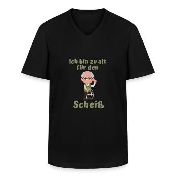Senior Ich bin zu alt für den Scheiß alter Mann - Männer-T-Shirt mit V-Ausschnitt - Schwarz - Vorne - AI Model Male 178 dark (178cm)