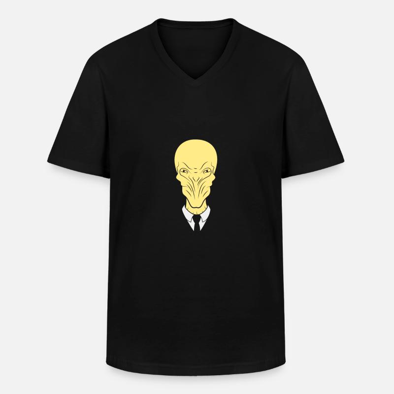 the silence will fall - Men's V-Neck T-Shirt - black