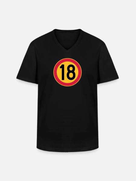 18 speed limit - Men's V-Neck T-Shirt - black