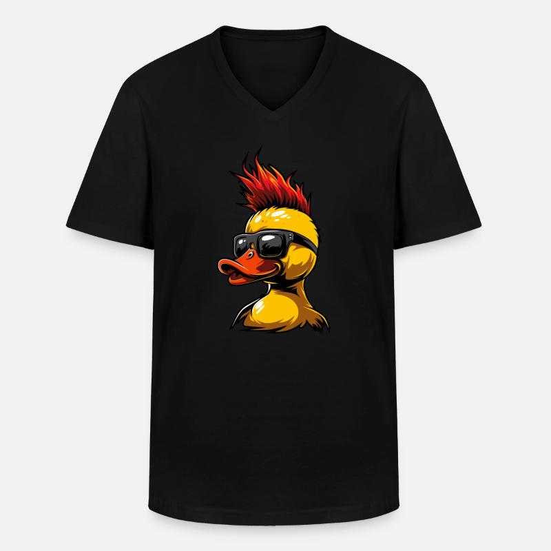 Gummientenpunk - Männer-T-Shirt mit V-Ausschnitt - Schwarz