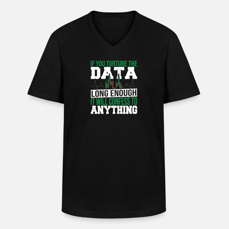 Datenanalyse Datenintegration Datenwissenschaft - Männer-T-Shirt mit V-Ausschnitt - Schwarz