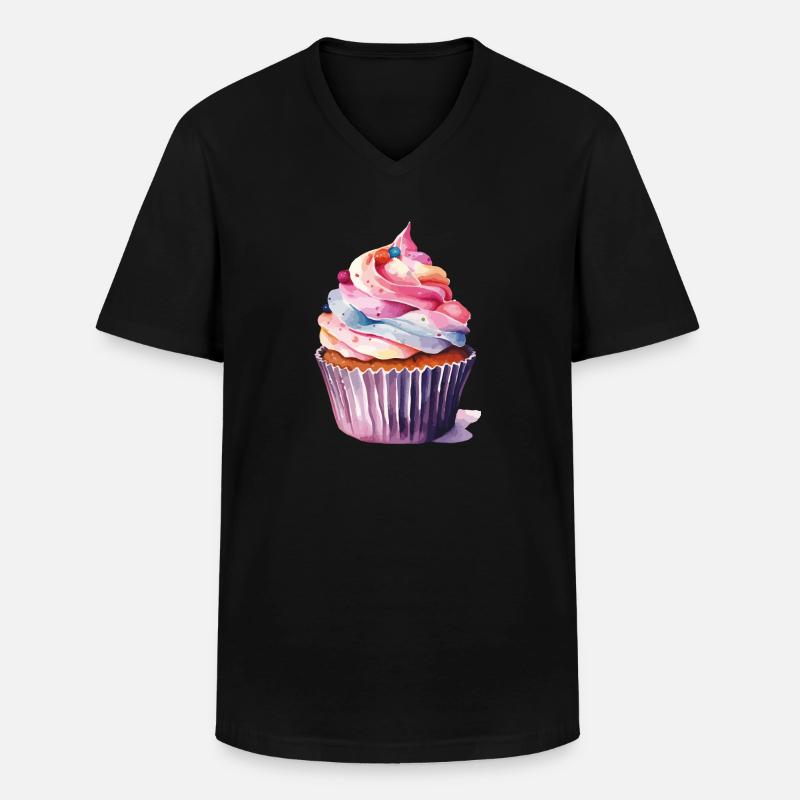 cupcake 2 - Männer-T-Shirt mit V-Ausschnitt - Schwarz