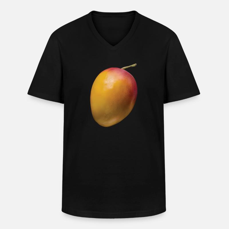 Mango Frucht Geschenk - Männer-T-Shirt mit V-Ausschnitt - Schwarz