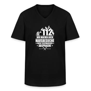 Hausbesuche Feuerwehr Feuerwehrmann Geschenk - Männer-T-Shirt mit V-Ausschnitt - Schwarz - Vorne - AI Model Male 178 dark (178cm)
