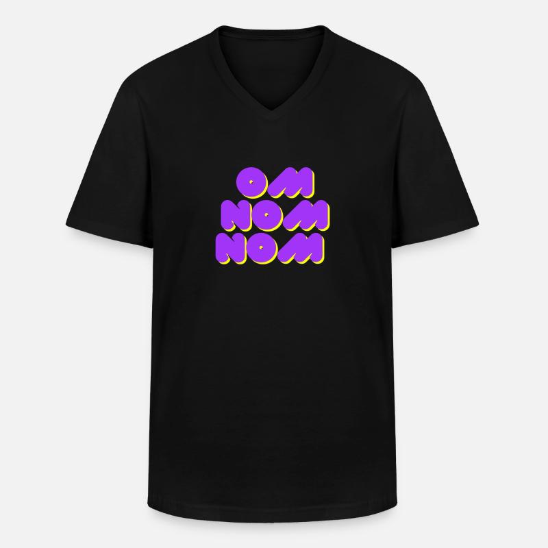 Om Name Name - Männer-T-Shirt mit V-Ausschnitt - Schwarz