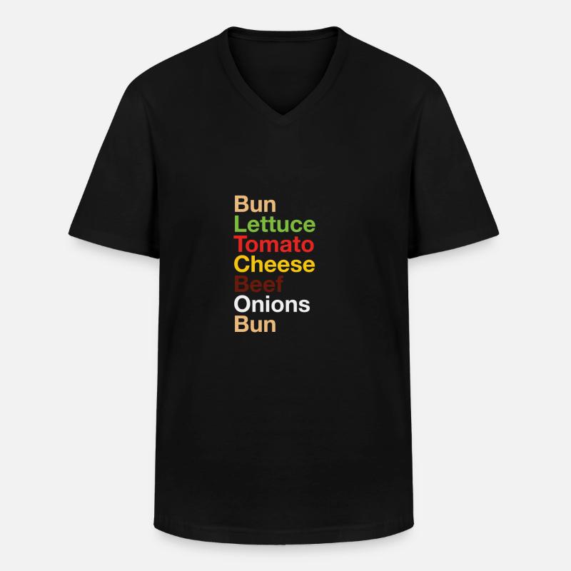 Cheeseburger - Männer-T-Shirt mit V-Ausschnitt - Schwarz