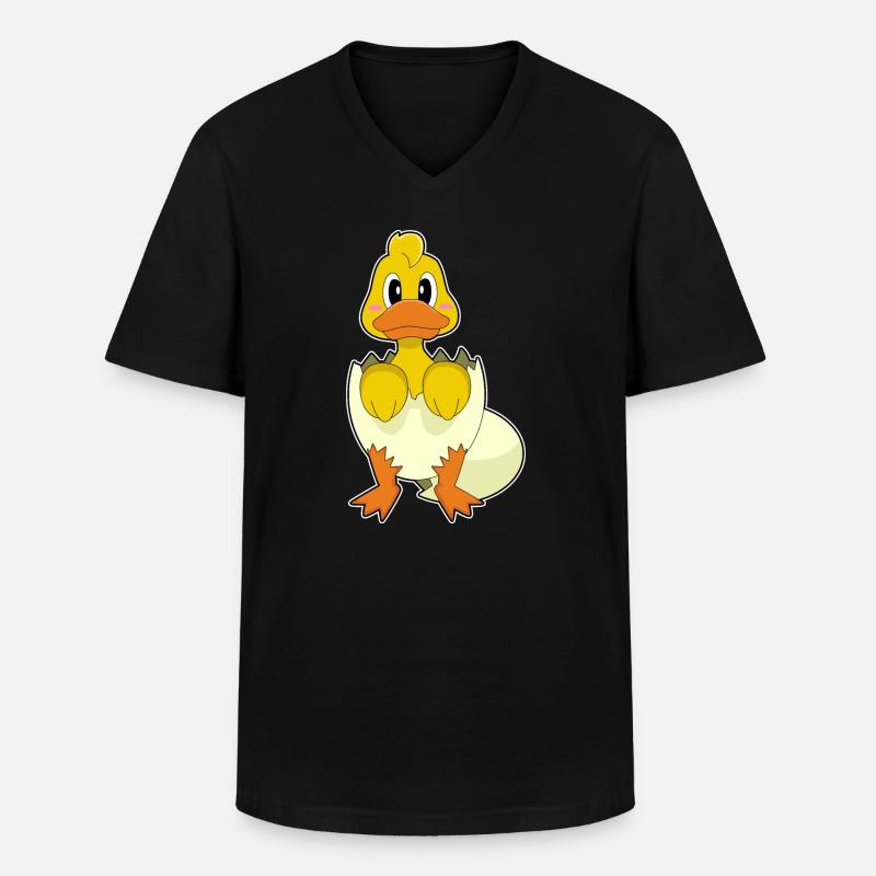 Duck Egg Eggshell - Men's V-Neck T-Shirt - black