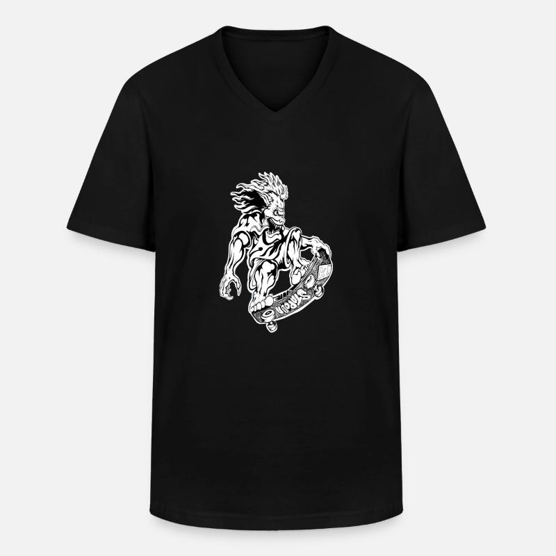 Schlittschuh - Männer-T-Shirt mit V-Ausschnitt - Schwarz