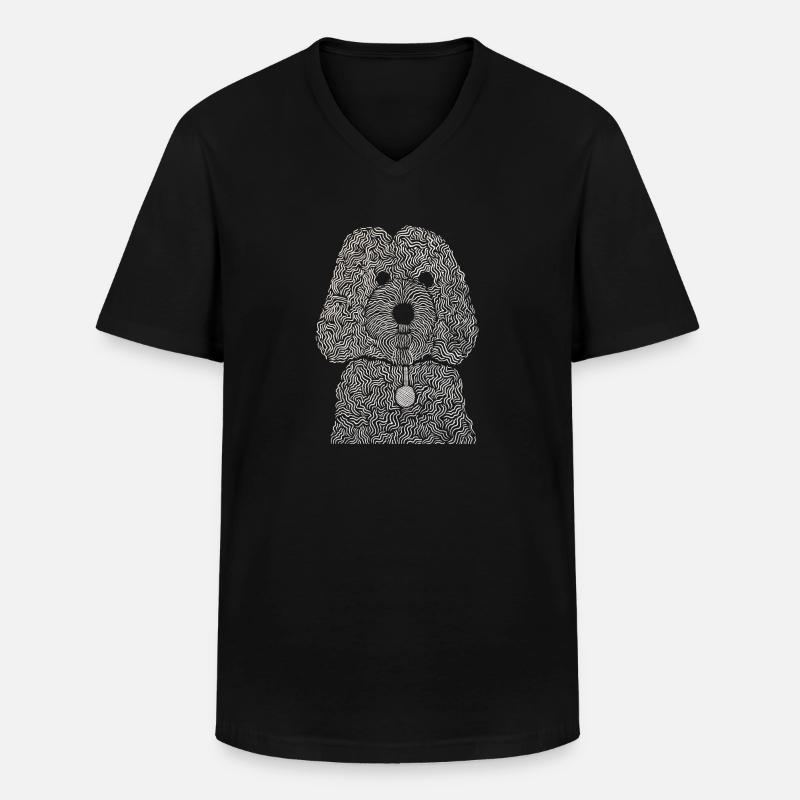 Cockapoo - Männer-T-Shirt mit V-Ausschnitt - Schwarz