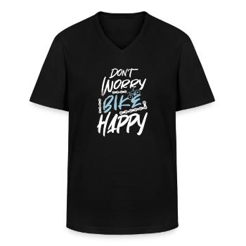 Fahrrad fahren Partner Bike E Bike radeln Geschenk - Männer-T-Shirt mit V-Ausschnitt - Schwarz - Vorne - AI Model Male 178 dark (178cm)