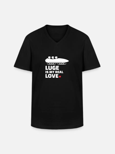 I love Clean - Men's V-Neck T-Shirt - black