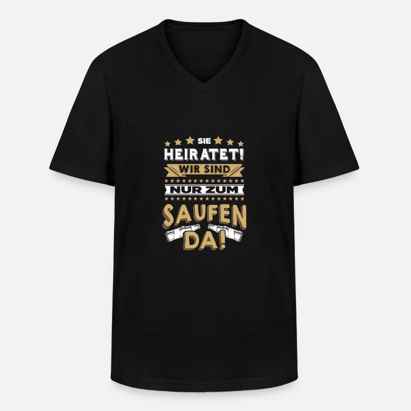 jga - Männer-T-Shirt mit V-Ausschnitt - Schwarz