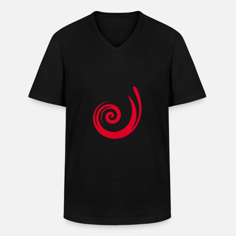 rotes Muster rot Geschenkidee - Männer-T-Shirt mit V-Ausschnitt - Schwarz