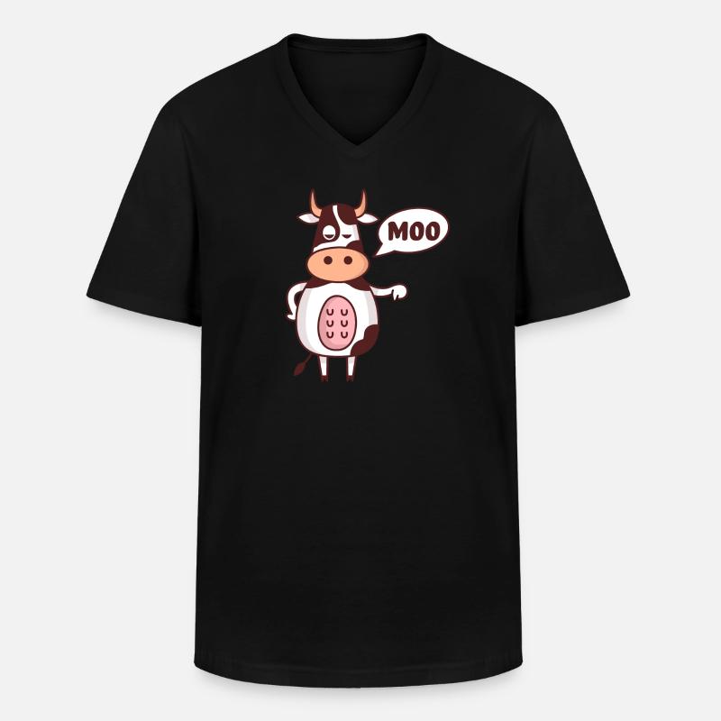 Kuh der Missbilligung - Männer-T-Shirt mit V-Ausschnitt - Schwarz