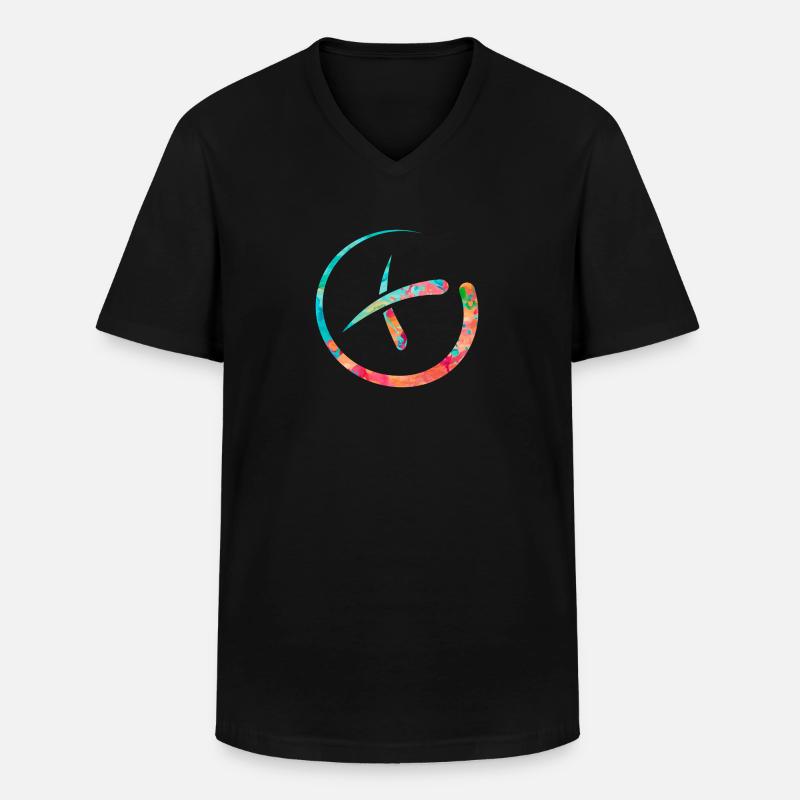 Geocaching PopArt - Männer-T-Shirt mit V-Ausschnitt - Schwarz