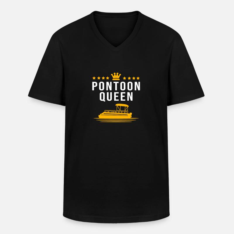 Pontonboot Boot Boote - Männer-T-Shirt mit V-Ausschnitt - Schwarz