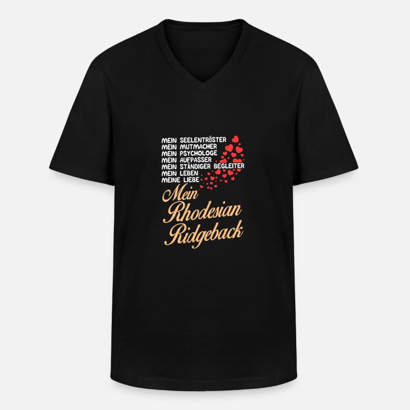 Rhodesian-Ridgeback- Mein - Männer-T-Shirt mit V-Ausschnitt - Schwarz