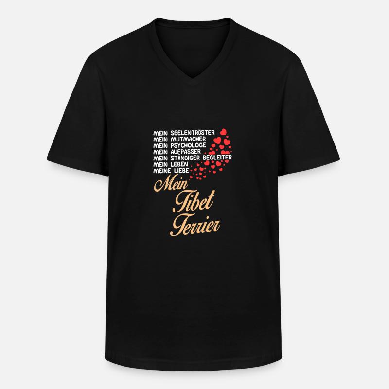 Tibet-Terrier - Mein - Männer-T-Shirt mit V-Ausschnitt - Schwarz