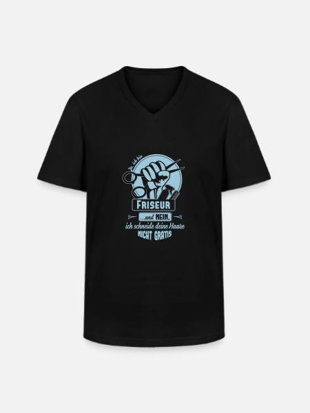 Ja ich bin Friseur - Männer-T-Shirt mit V-Ausschnitt - Schwarz