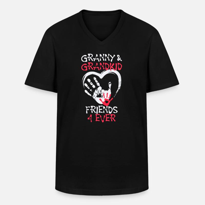 Enkelkind Großmutter Oma Lieblingsoma Statement - Männer-T-Shirt mit V-Ausschnitt - Schwarz