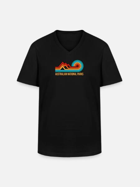Australian National Parks - Men's V-Neck T-Shirt - black