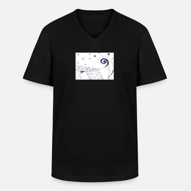 Modern Art - Männer-T-Shirt mit V-Ausschnitt - Schwarz