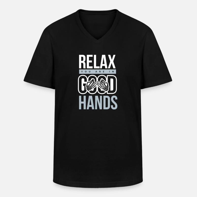 Physiotherapie - Männer-T-Shirt mit V-Ausschnitt - Schwarz