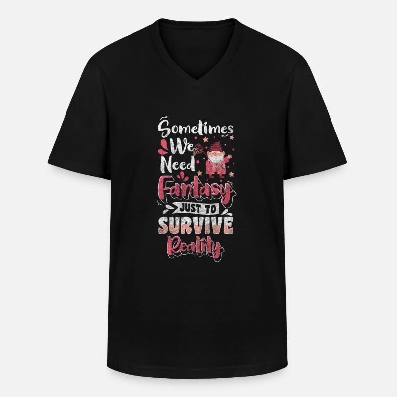 Wichtel Geschenke Kobold - Männer-T-Shirt mit V-Ausschnitt - Schwarz